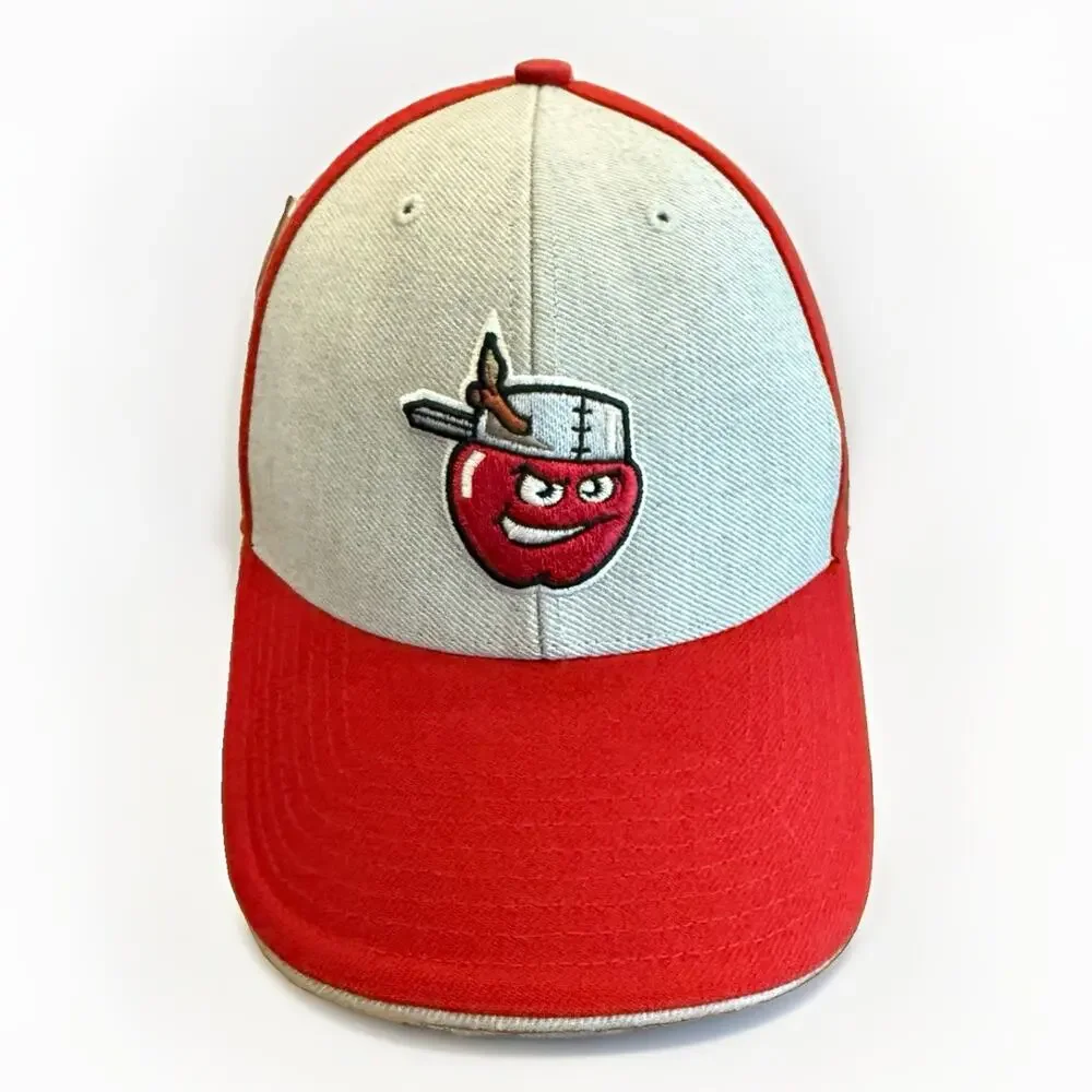 47 Brand Mens Gray Red MiLB Fort Wayne TinCaps Adjustable Strapback Wool Hat Cap